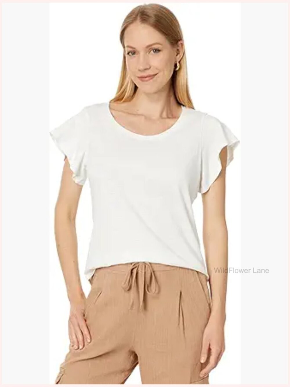 Flutter Short Sleeve Tee Lightweight Cotton T-Shirt